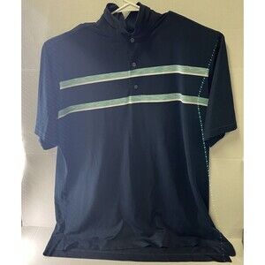 Footjoy Shirt‎ Mens XXL Short Sleeve Golf Polo Outdoors Striped Navy Blue